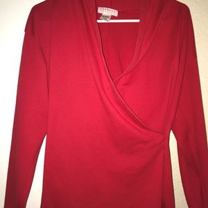 Express Tricot Wrap Top